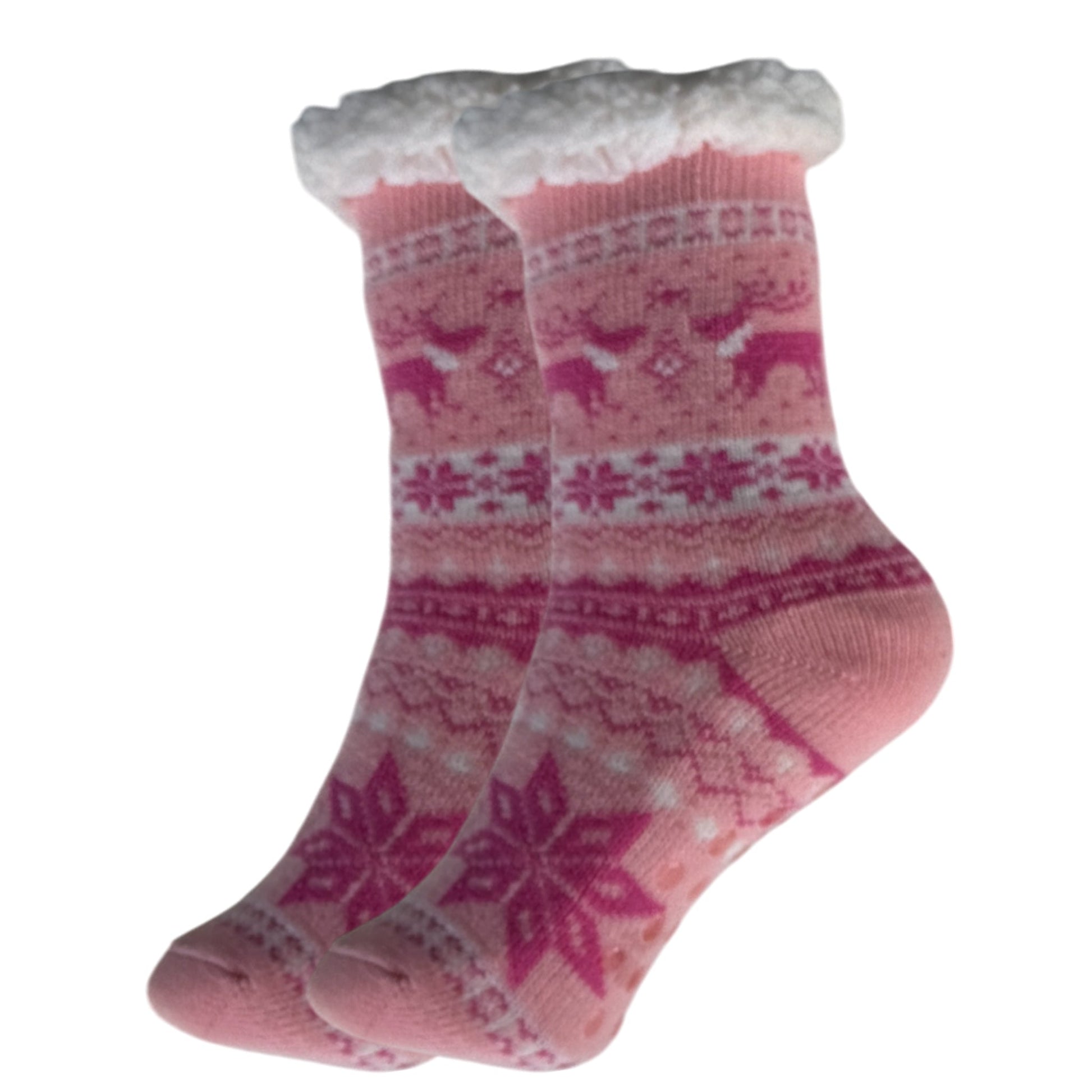 Kids Unisex Indoor Sherpa Lined Cosy Socks-3