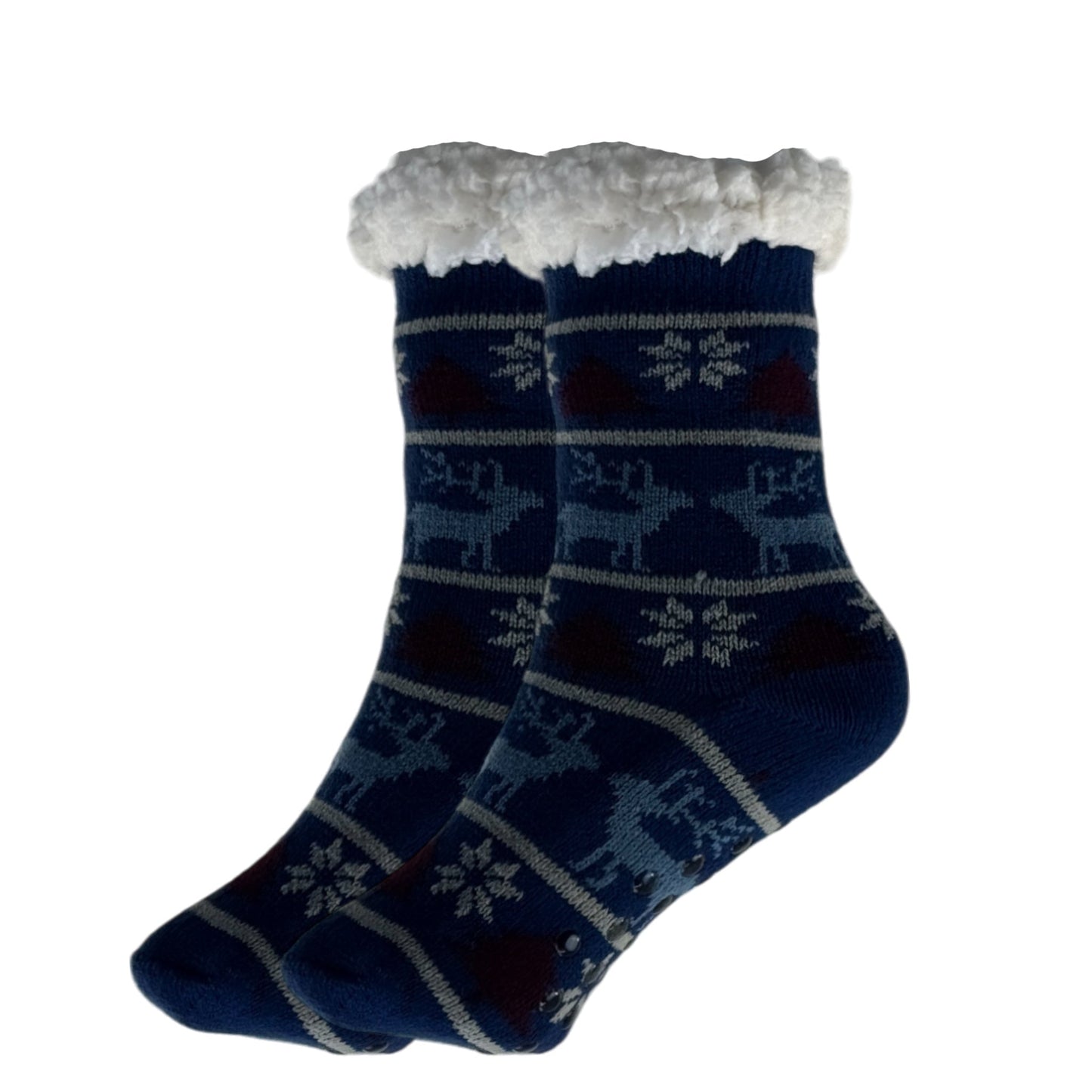 Kids Unisex Indoor Sherpa Lined Cosy Socks-5