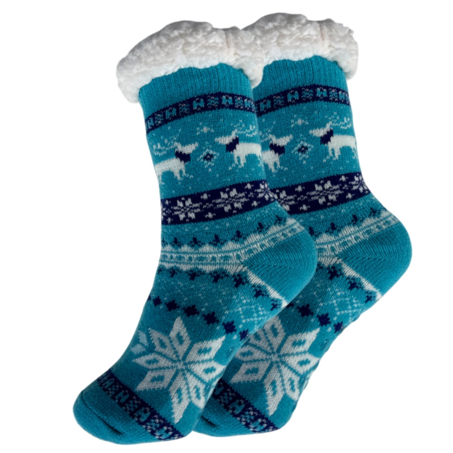 Kids Unisex Indoor Sherpa Lined Cosy Socks-6