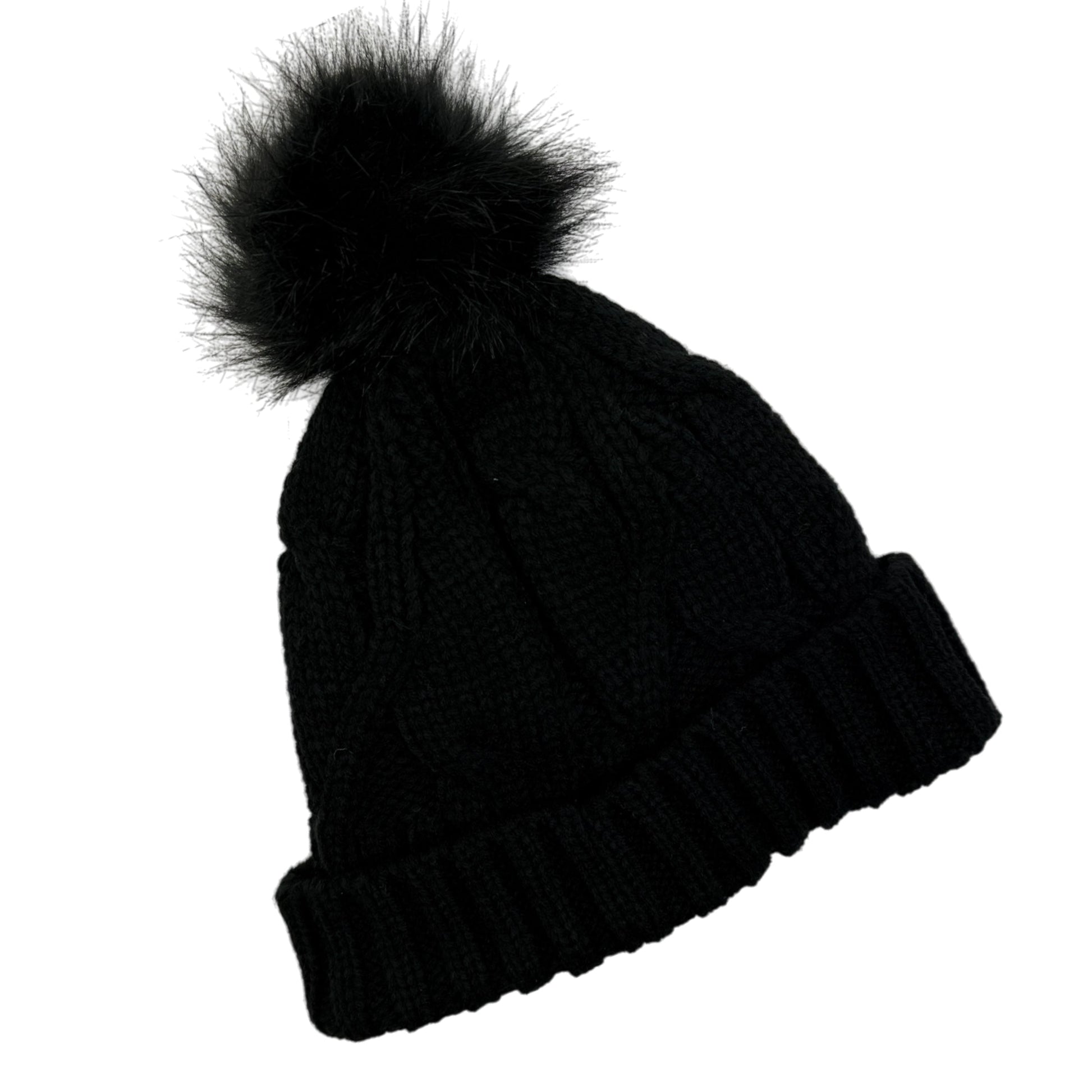 Ladies Thermal Cable Knit Beanie Hat - AT516-4