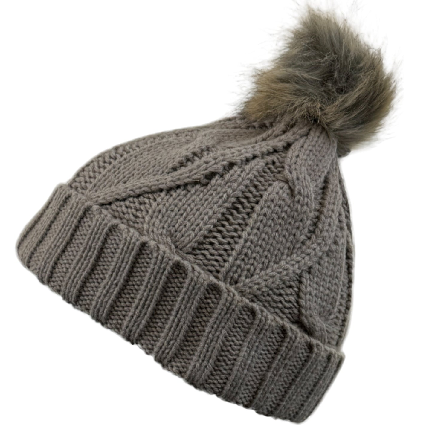 Ladies Thermal Cable Knit Beanie Hat - AT516-2