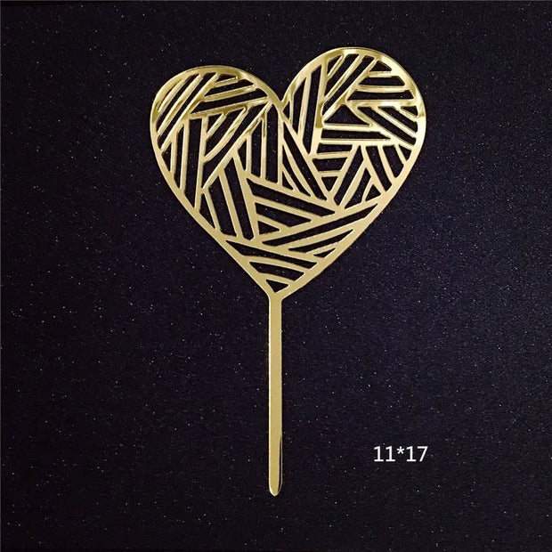 Acrylic Card Insert Happy Birthday Cake Decorating Insert Double Mirror Card Baking Holiday Flag - Memoriex 