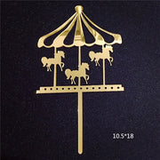 Acrylic Card Insert Happy Birthday Cake Decorating Insert Double Mirror Card Baking Holiday Flag - Memoriex 