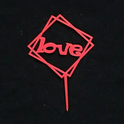 Acrylic Card Insert Happy Birthday Cake Decorating Insert Double Mirror Card Baking Holiday Flag - Memoriex 