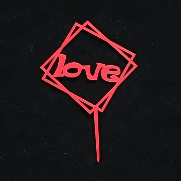 Acrylic Card Insert Happy Birthday Cake Decorating Insert Double Mirror Card Baking Holiday Flag - Memoriex 