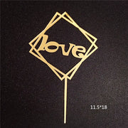 Acrylic Card Insert Happy Birthday Cake Decorating Insert Double Mirror Card Baking Holiday Flag - Memoriex 