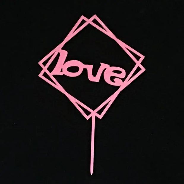 Acrylic Card Insert Happy Birthday Cake Decorating Insert Double Mirror Card Baking Holiday Flag - Memoriex 