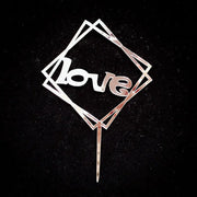 Acrylic Card Insert Happy Birthday Cake Decorating Insert Double Mirror Card Baking Holiday Flag - Memoriex 