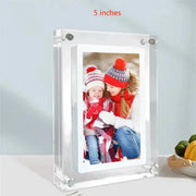 Acrylic Digital Photo Frame 5/7 Inch 1000mAh Vertical Display IPS Screen 2G Memory Battery Porta Retrato Digital - Memoriex 
