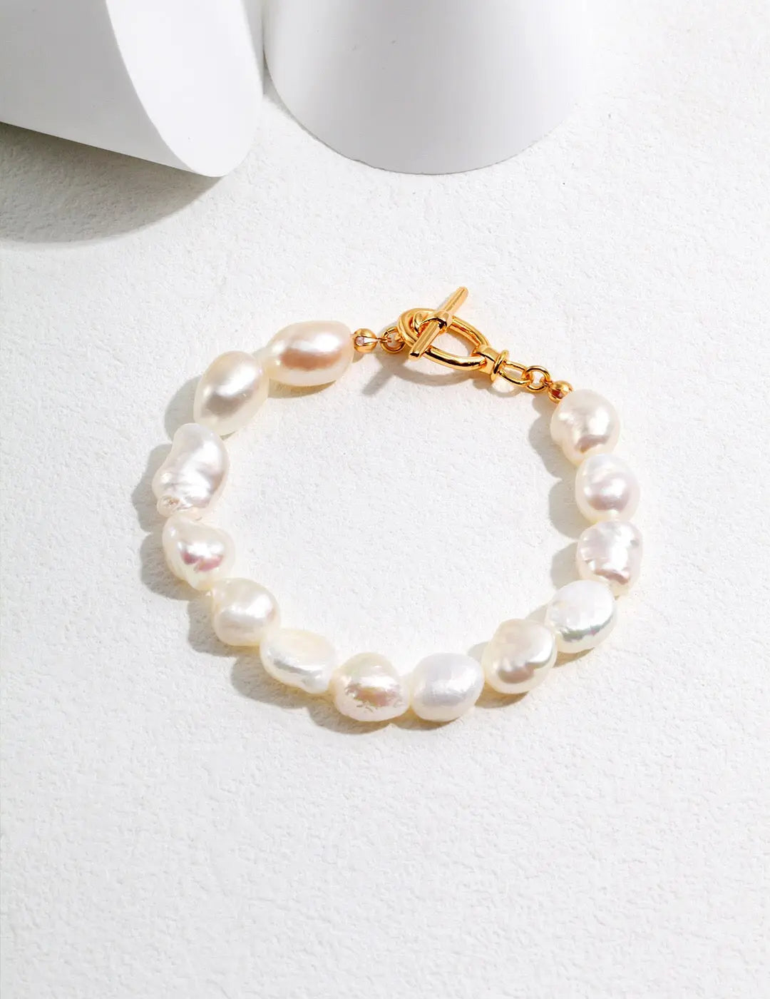 Adjustable Beaded Irregular Pearl Bracelet - Memoriex