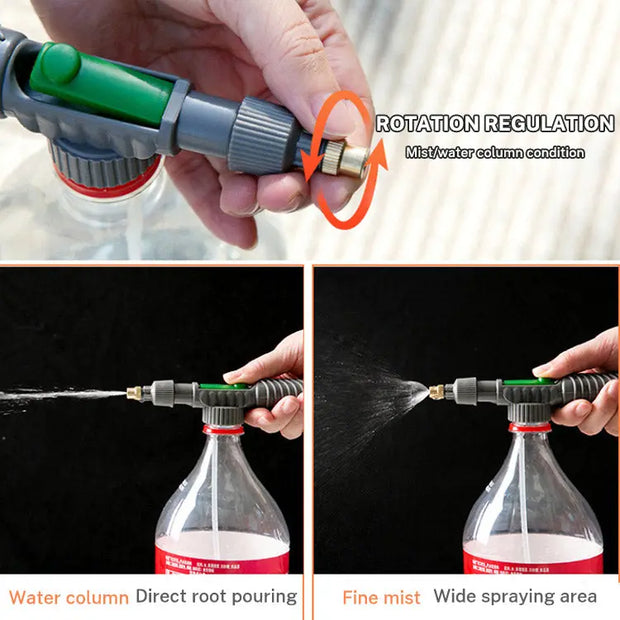 Adjustable Beverage Bottle Spray Watering Nozzle Watering Can Pressure Atomizing Nozzle Gardening Tools - Memoriex 