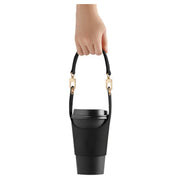 Adjustable PU leather hand cup holder Portable milk tea cup heat insulation hand bag European style cup holder - Memoriex 