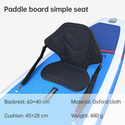 Adjustable padded seat for kayaks, paddleboards, canoes, with backrest, suitable for kayak, canoe, rafts, fishing. - Memoriex 