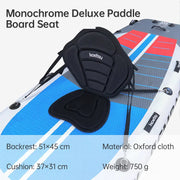 Adjustable padded seat for kayaks, paddleboards, canoes, with backrest, suitable for kayak, canoe, rafts, fishing. - Memoriex 