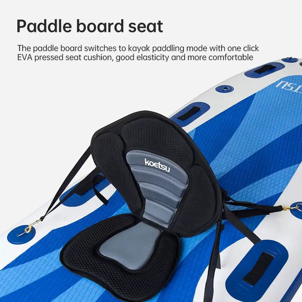 Adjustable padded seat for kayaks, paddleboards, canoes, with backrest, suitable for kayak, canoe, rafts, fishing. - Memoriex 