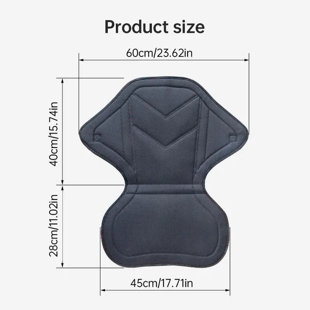Adjustable padded seat for kayaks, paddleboards, canoes, with backrest, suitable for kayak, canoe, rafts, fishing. - Memoriex 