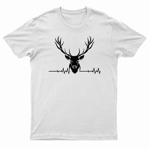 Adults Stag ECG Logo Printed T-Shirt-3