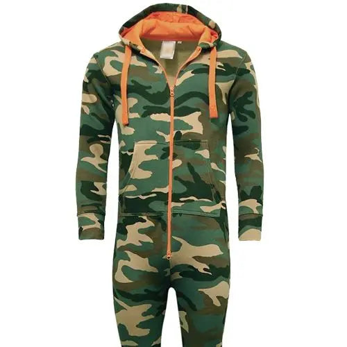 Adults Unisex Woodland Camouflage Onesie-0