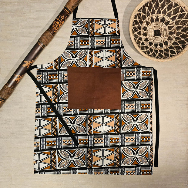 African Print Apron with Pocket | 100% Cotton Fabric-0