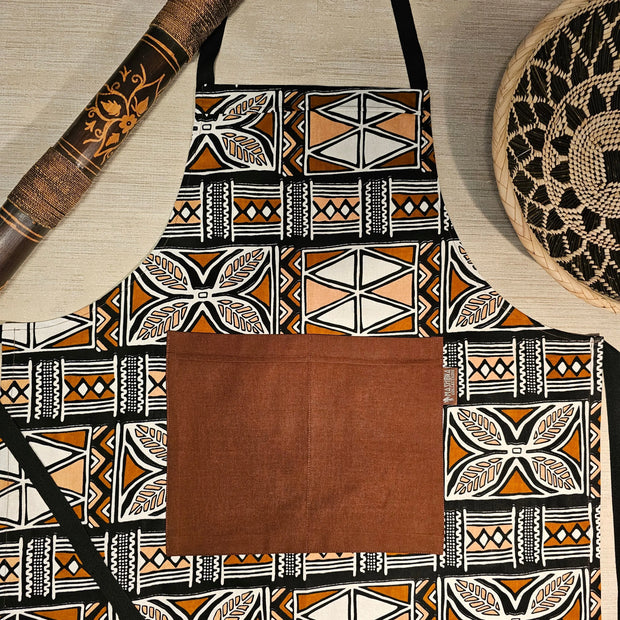 African Print Apron with Pocket | 100% Cotton Fabric-2
