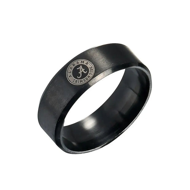 Alabama Titanium Black Men Ring championship rings - Memoriex 