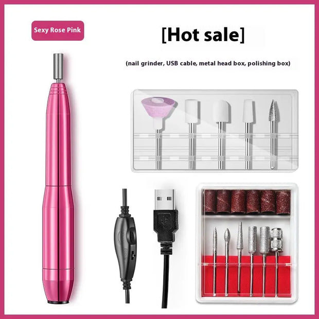 Aluminum Alloy Electric Nail Polish Nail Piercing Device - Memoriex 