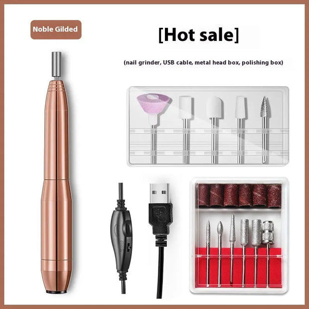 Aluminum Alloy Electric Nail Polish Nail Piercing Device - Memoriex 