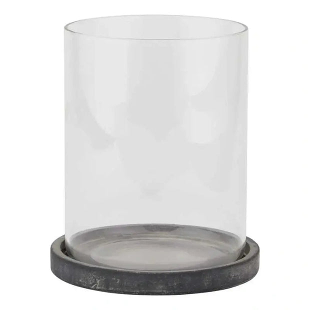 Amalfi Grey Large Hurricane Lantern - Memoriex 