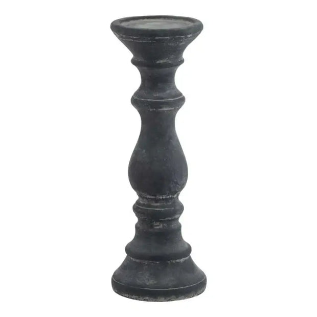 Amalfi Medium Grey Column Candle Holder - Memoriex 