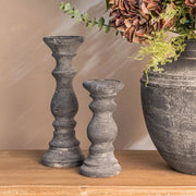 Amalfi Small Grey  Column Candle Holder - Memoriex 