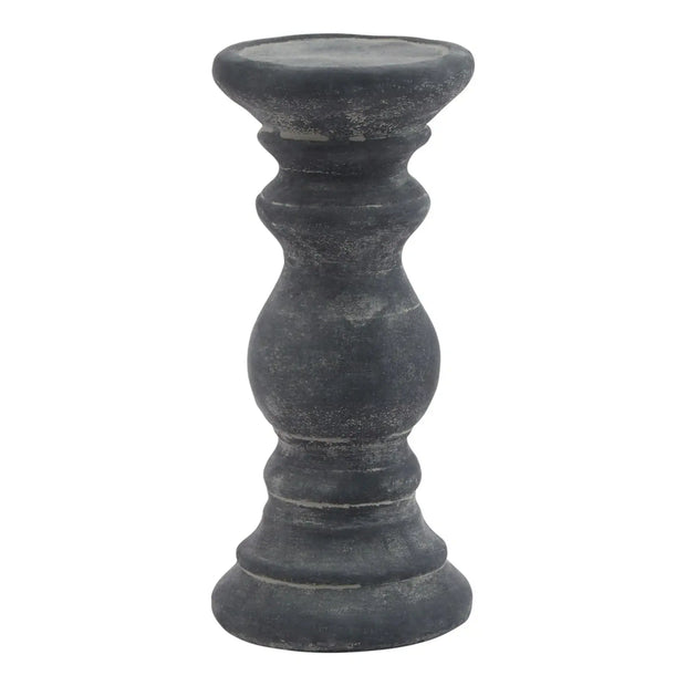 Amalfi Small Grey  Column Candle Holder - Memoriex 
