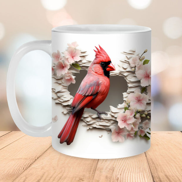 American Cardinals Holly Bird Ceramic Coffee Mug - Memoriex 