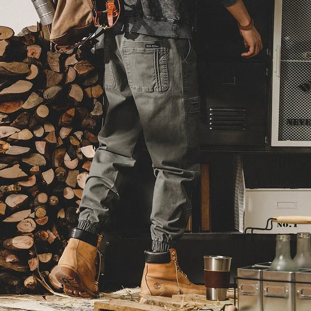 American Heavyweight Autumn Pants Men's Loose Straight Leg Men's Casual Pants Autumn and Winter Skinny overalls - Memoriex 