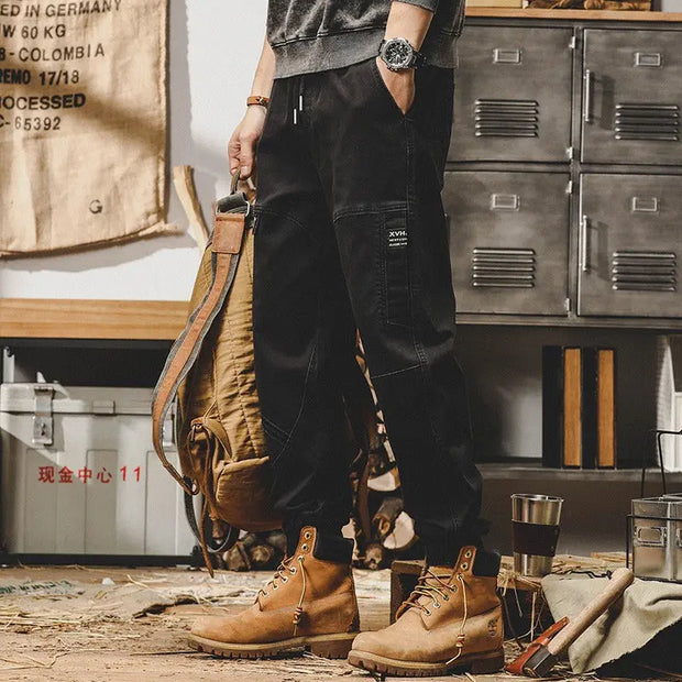 American Heavyweight Autumn Pants Men's Loose Straight Leg Men's Casual Pants Autumn and Winter Skinny overalls - Memoriex 