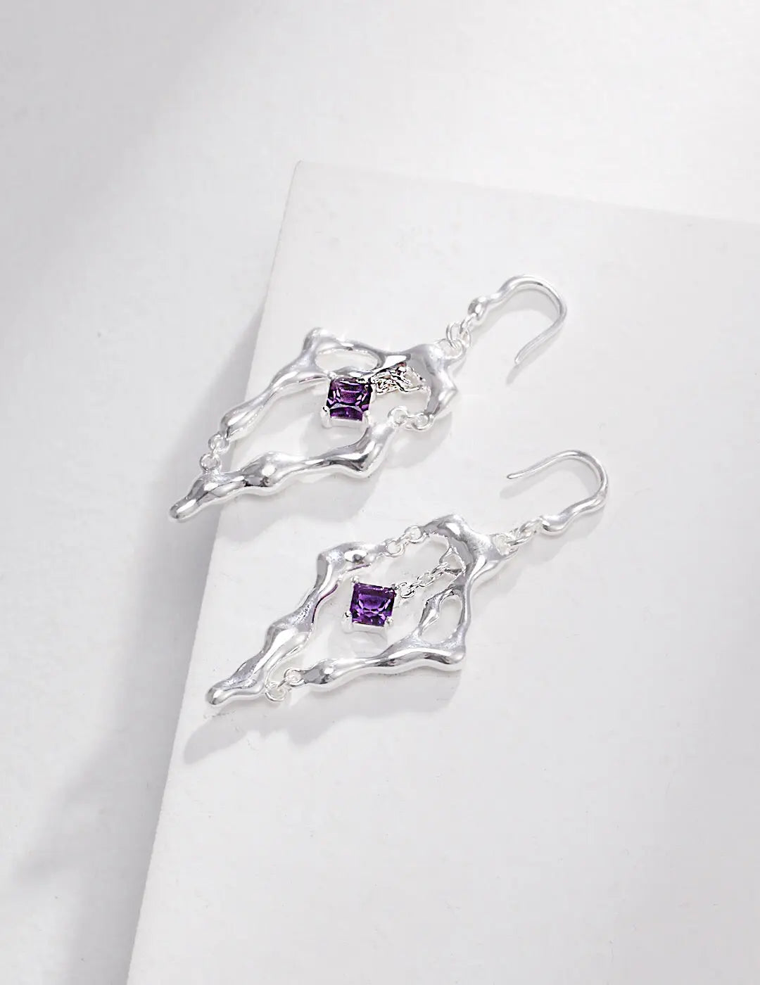 Amethyst Drop Earrings-1