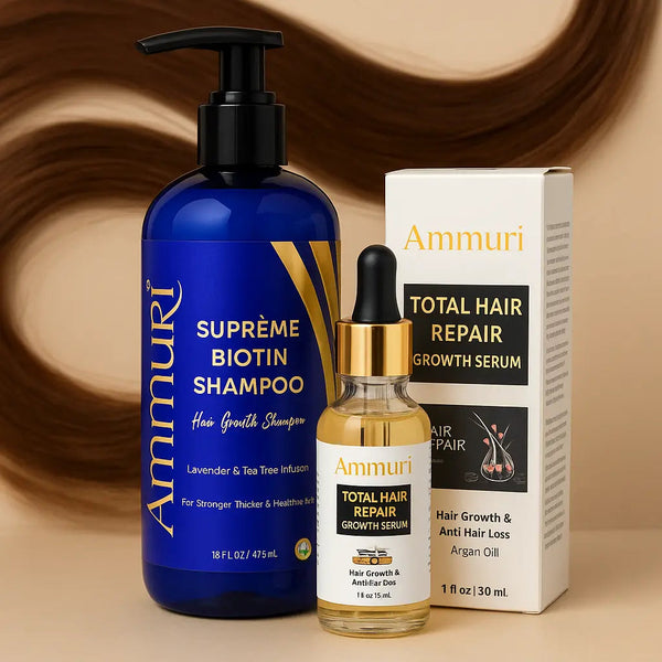 Biotin Haircare Set – Anti-Hair Loss Shampoo & Strengthening Serum for Men & Women | Ammuri-0