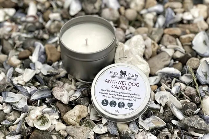 "Anti-Wet Dog Candle" - Remove Wet Dog Smells - by Pup Suds - Memoriex