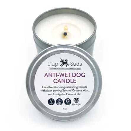 "Anti-Wet Dog Candle" - Remove Wet Dog Smells - by Pup Suds - Memoriex