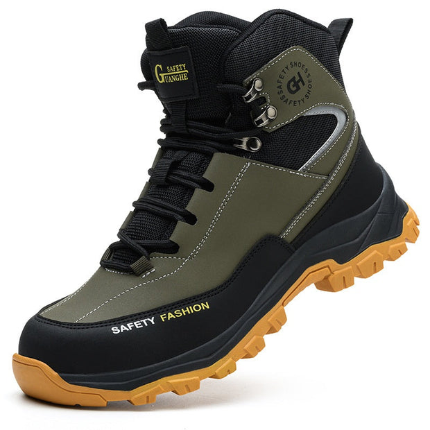 Anti-smashing And Anti-penetration Mountaineering Wear-resistant Waterproof Construction Site Safety Shoes - Memoriex 