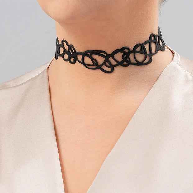 Apeiron Artistic Recycled Rubber Choker - Memoriex 