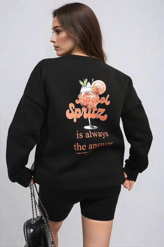 Aperol Spritz Cocktail Graphic Knitted Jumper - Memoriex 