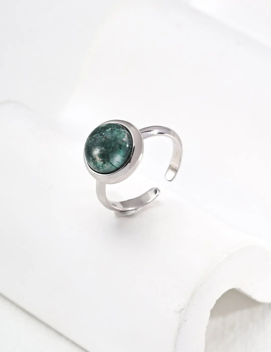 Aquatic Agate Ring-2