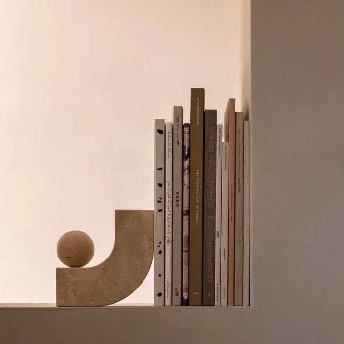 Arch Travertine Marble Stone Bookend-0