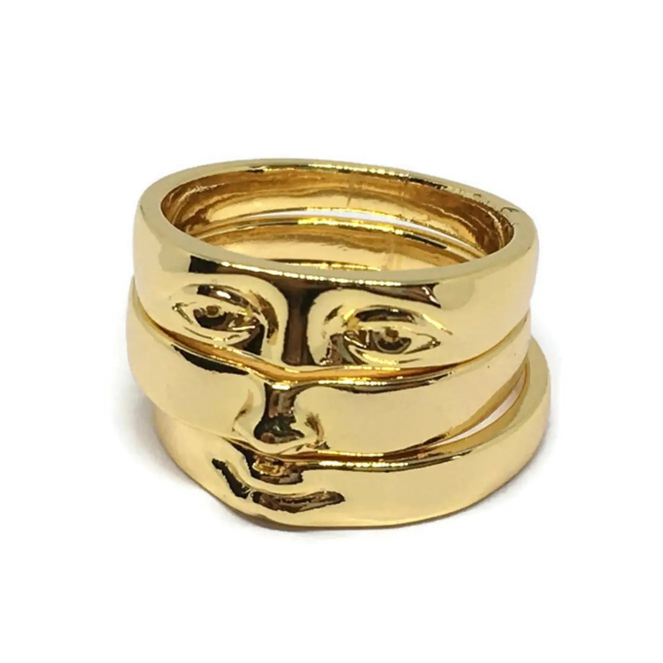 Art Deco Face Ring Set-2