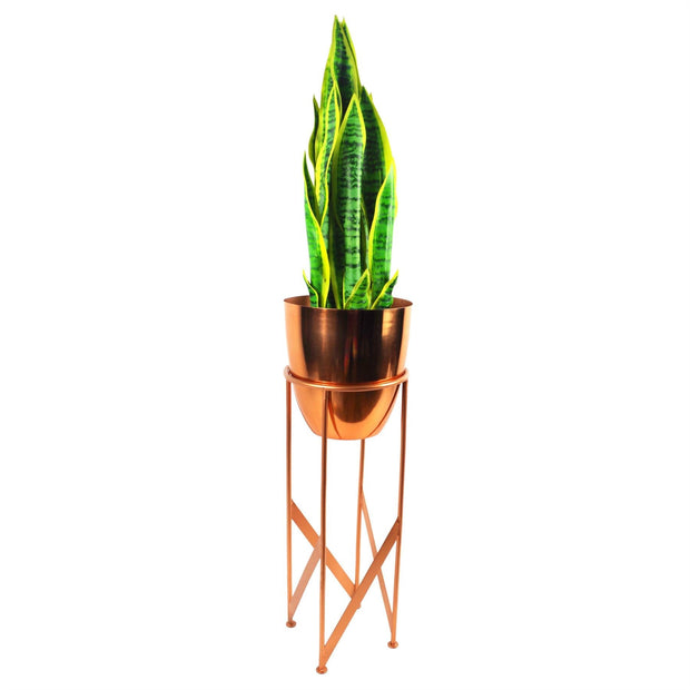 Artificial Yukka Plant Metal Planter Gold 90cm Tall Premium - Memoriex 