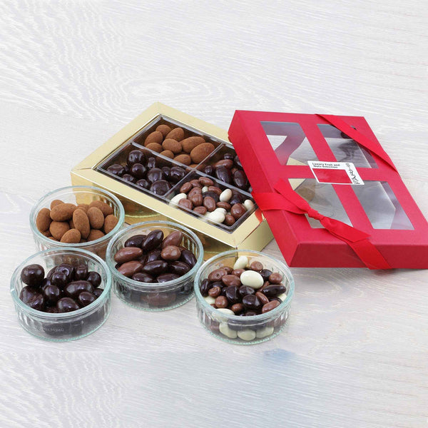 Assorted Chocolate Covered Mixed Fruit and Nut Luxury Gift Box, Palm Oil Free, 390g-0