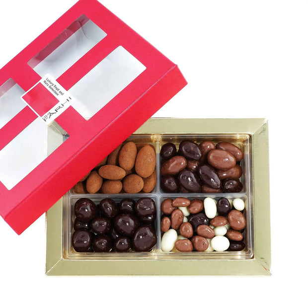 Assorted Chocolate Covered Mixed Fruit and Nut Luxury Gift Box, Palm Oil Free, 390g-1