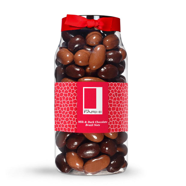 Assorted Milk and Dark Chocolate Coated Brazil Nuts, Palm Oil Free, 740g - Memoriex 