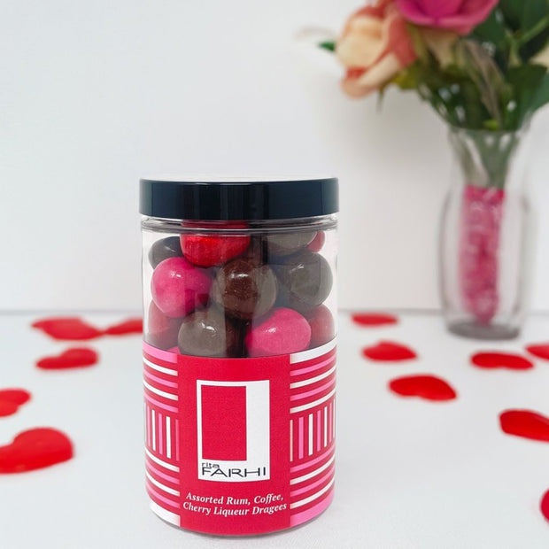 Assorted Rum, Coffee and Cherry Liqueur Dragees, Palm Oil Free, 400g - Memoriex 