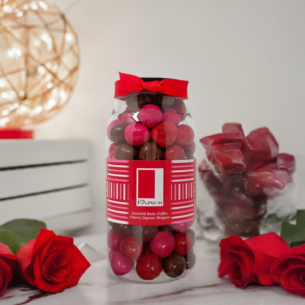 Assorted Rum, Coffee and Cherry Liqueur Dragees, Palm Oil Free, 780g - Memoriex 